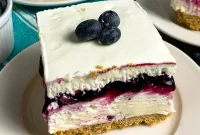 No-Bake Blueberry Cheesecake Bars Recipe