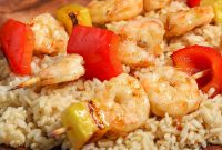 Spicy Honey Glazed Shrimp and Pineapple Skewers