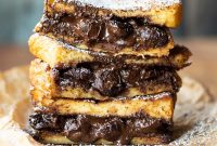Chocolate and Cherry French Toast Sandwiches