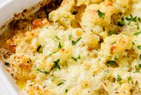 Creamy Cauliflower Au Gratin with Golden Cheese Crust