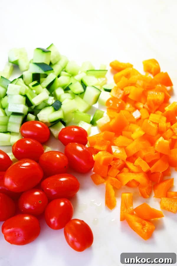 Chopped Chicken Salad Recipe with Fresh Vegetables 3 Chopped Chicken Salad