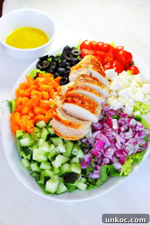 Chopped Chicken Salad Recipe with Fresh Vegetables 4 Chopped Chicken Salad