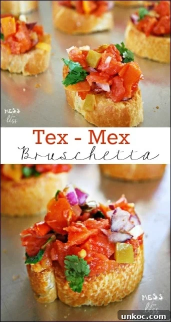 This Tex-Mex Bruschetta Recipe has a kick that satisfies. It takes minutes to make and is super easy. My guests kept begging for more.