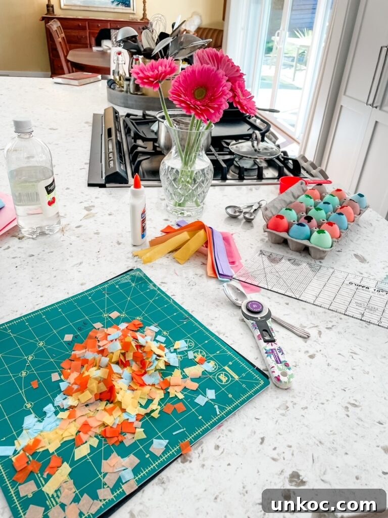 DIY Confetti Easter Eggs for Easter Crafts 4 The supplies needed for the craft