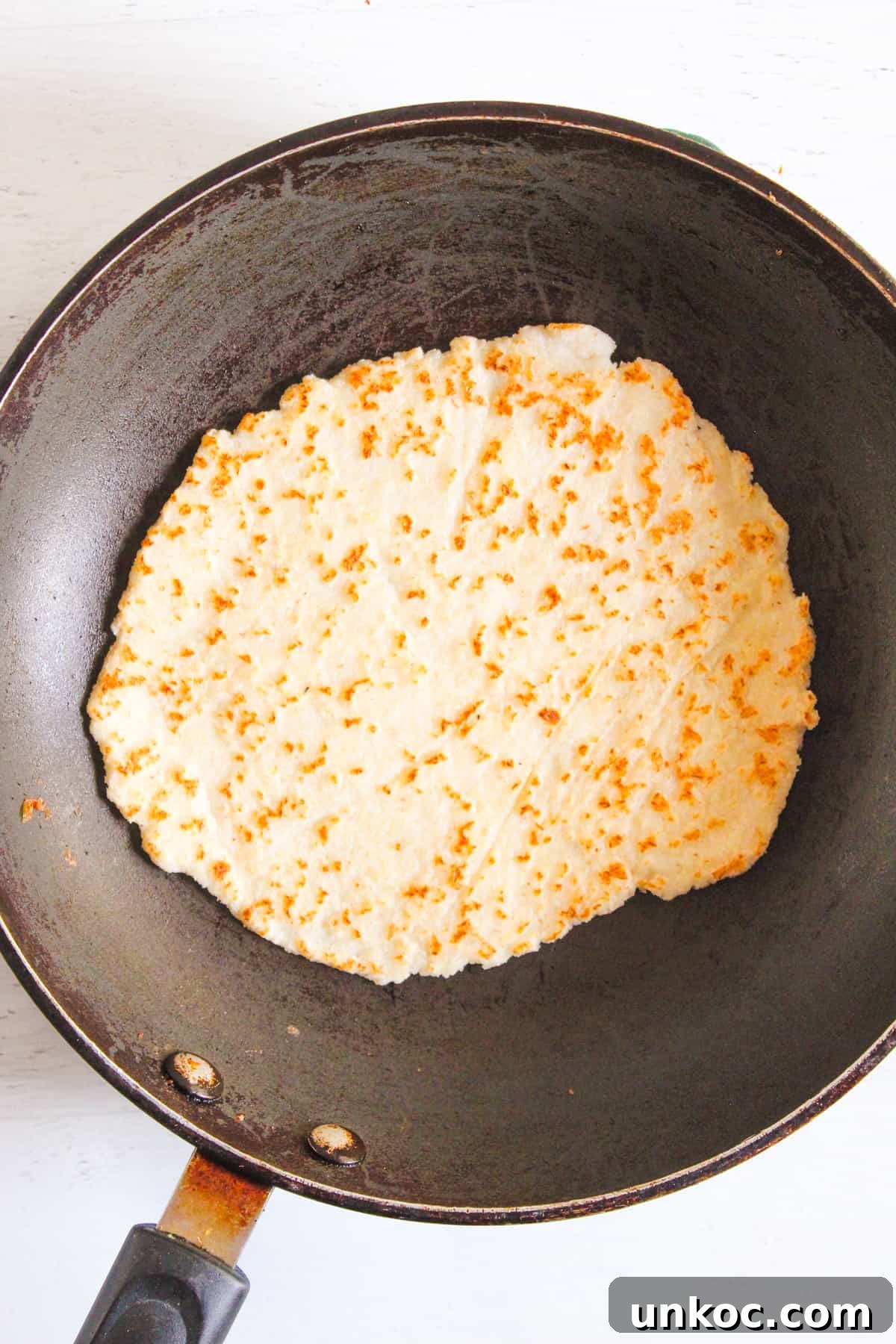 Soft Keto Almond Flour Tortillas That Fold Without Cracking 15 Flipped Slightly Heated Tortilla