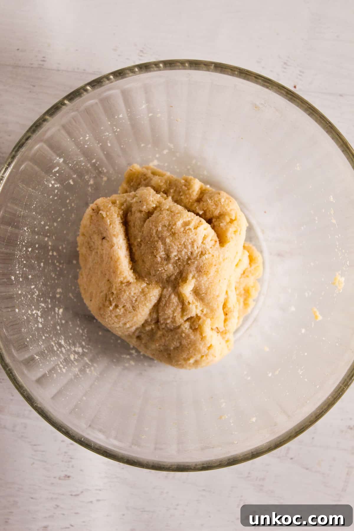 Soft Keto Almond Flour Tortillas That Fold Without Cracking 8 Almond Tortilla Dough Left to Rest in the Bowl