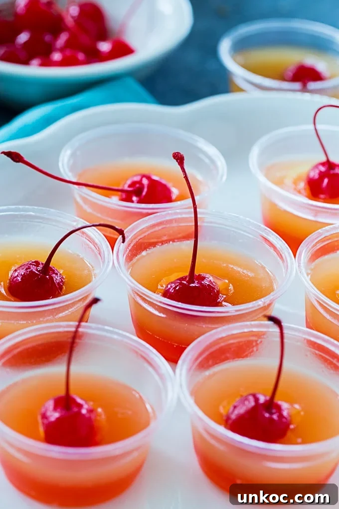 Pineapple Upside-Down Cake Jello Shots for Summer Parties 3 Pineapple Upside Down Cake Jello Shots