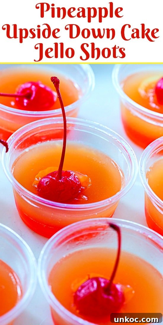 Pineapple Upside-Down Cake Jello Shots for Summer Parties 7 Pineapple Upside Down Cake Jello Shots