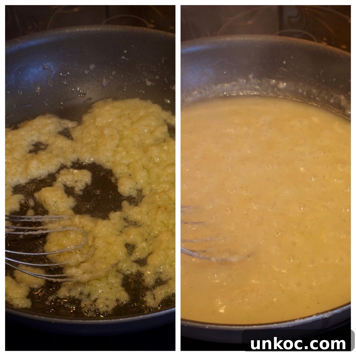 Cast Iron Skillet Chicken Pot Pie with Crispy Golden Crust 6 Making the roux