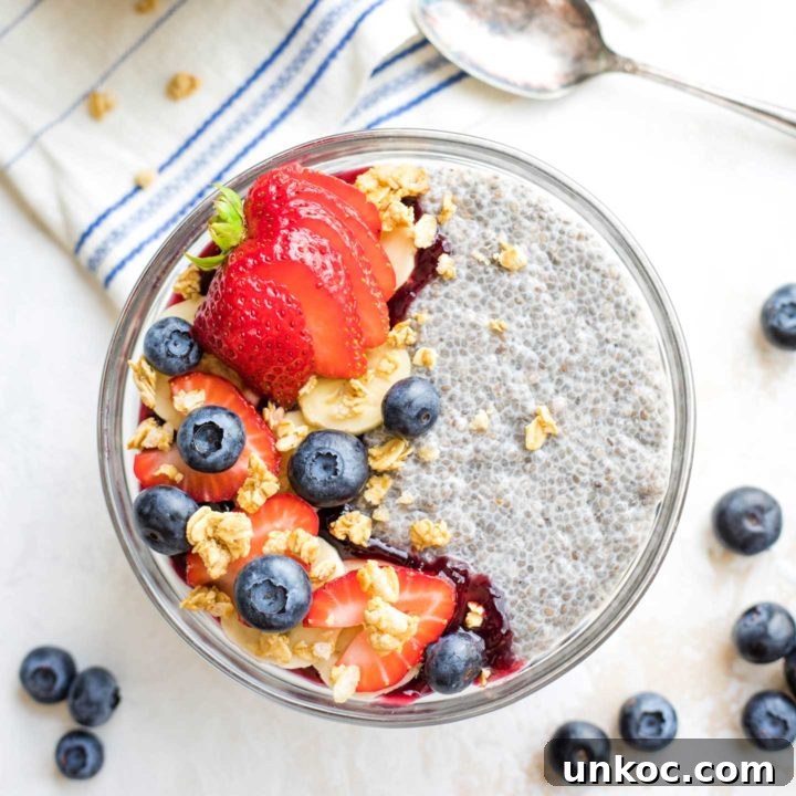 Chia Pudding with Coconut Milk and Berries