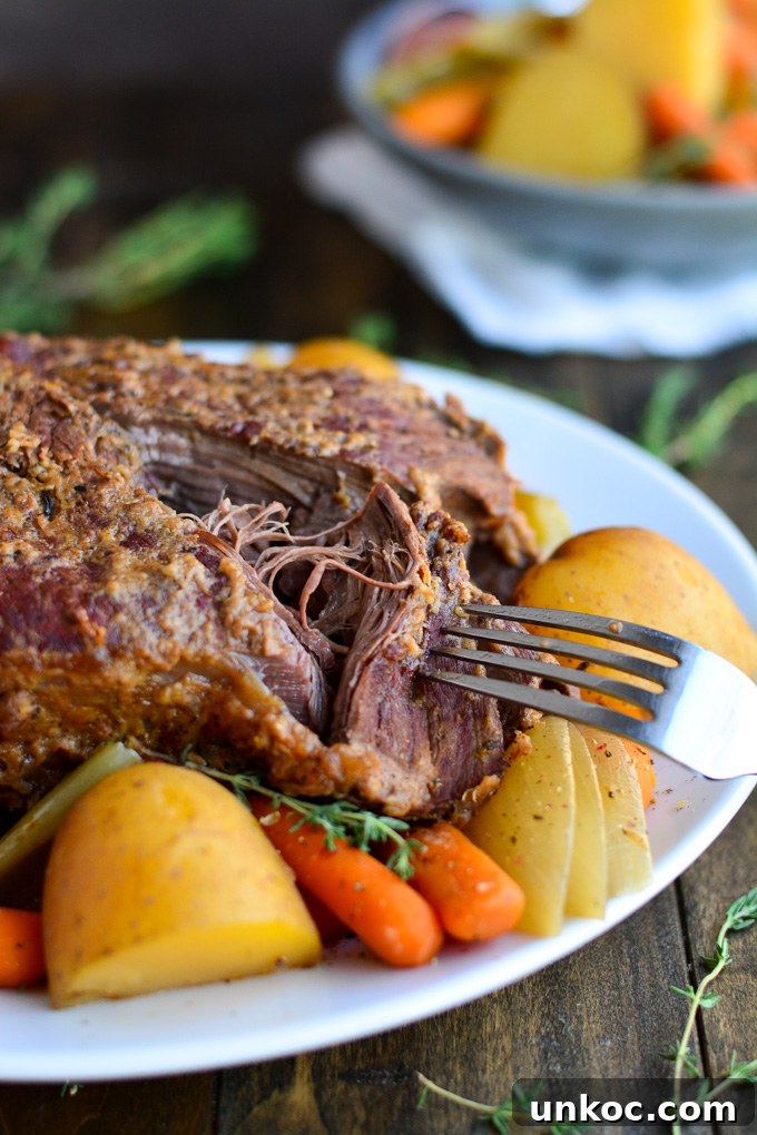 Tender Beef Pot Roast Recipe 5 Beef pot roast served with vegetables