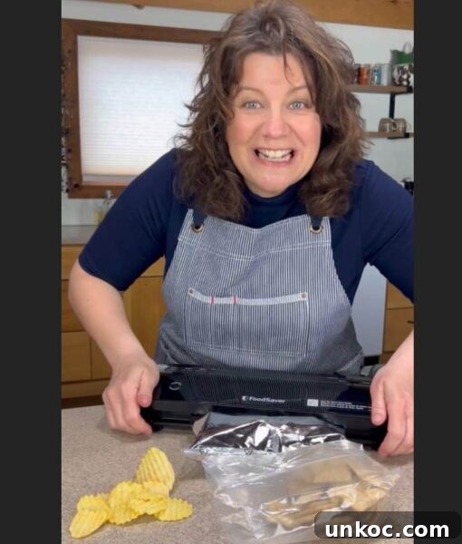 My Favorite Vacuum Sealer for Food Storage 2 vacuum sealer and bags of chips and crackers