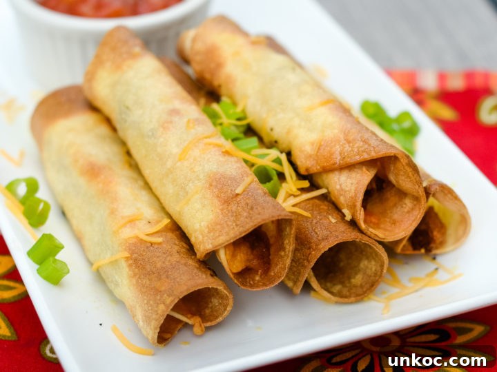 Image for Air Fryer Beef and Bean Taquitos