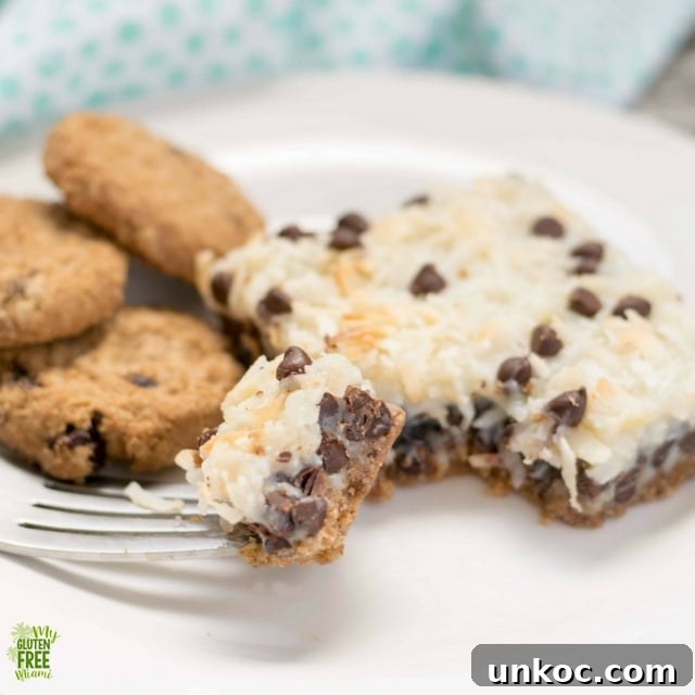 Gluten Free Oatmeal Cookie Magic Bars 6 Bite of Oatmeal Cookie Gluten Free Magic Bar