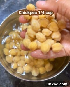 Jaffna Eggplant Chickpea Curry Sri Lankan Brinjal Recipe 5 Chickpea 1/4 cup for Sri Lankan brinjal curry preparation.