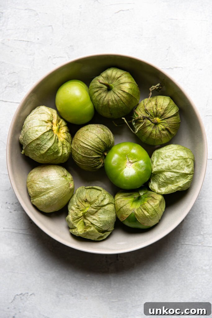 tomatillos in a bowl.