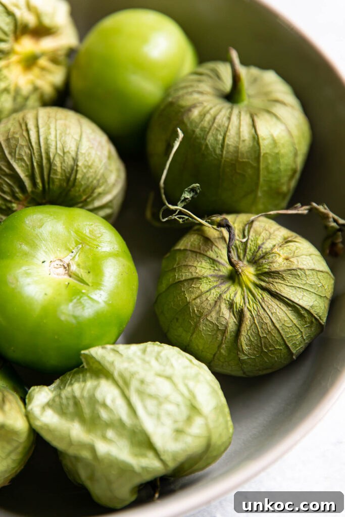 tomatillos in a bowl.
