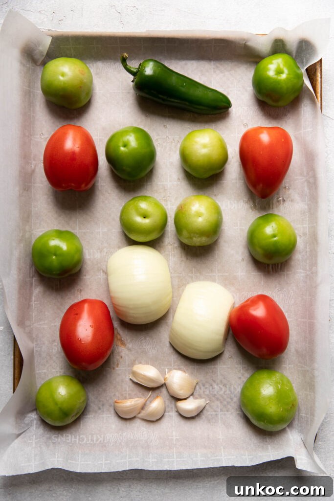 vegetables on a sheet pan.
