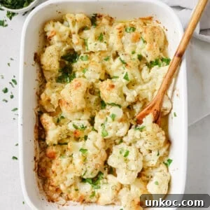 Creamy Cauliflower Au Gratin with Golden Cheese Crust 13 Cauliflower Au Gratin