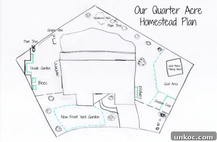 Quarter Acre Homestead Tour and Layout Plan 4 Quarter acre homestead plan drawing