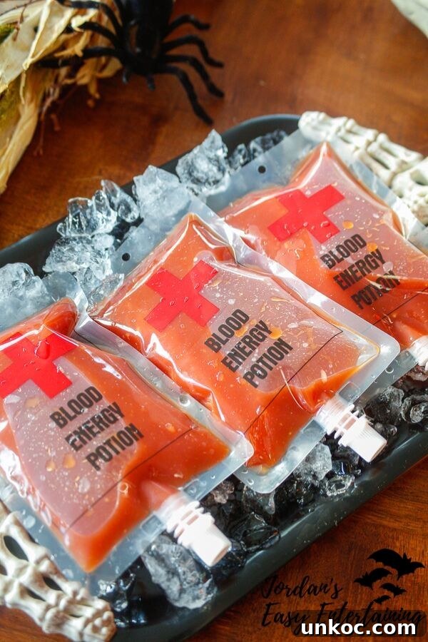 Halloween Cocktail Recipe Bloody Mary IV Bags