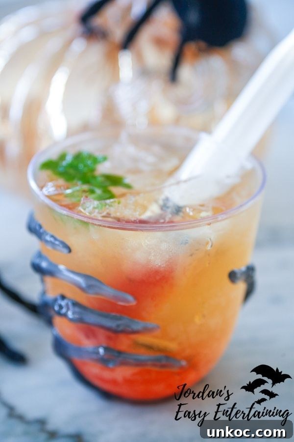 Poisoned Apple Witch's Brew with Blood Orange Syrup